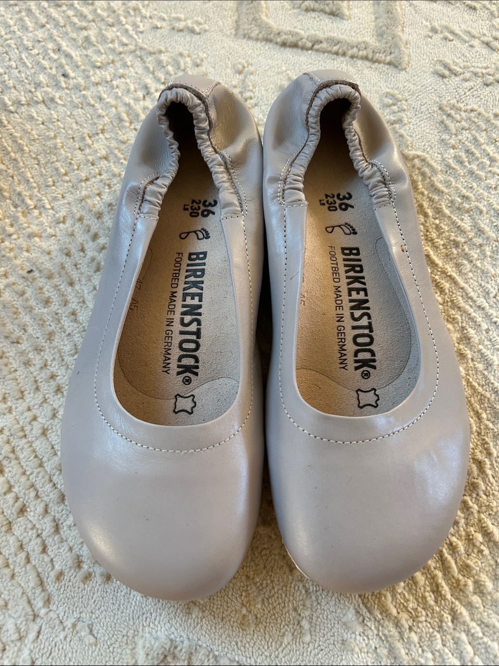 Birkenstock Celina Women's grey Leather Ballet Flats size 36 new